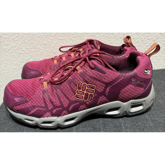 Columbia Outdry Womens Hiking Shoes Outdoor Waterproof Sz 9 Maroon - Picture 7 of 7